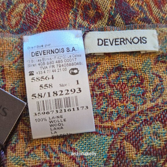 NWT Devernois Woven Wool Scarf French - Picture 4 of 15